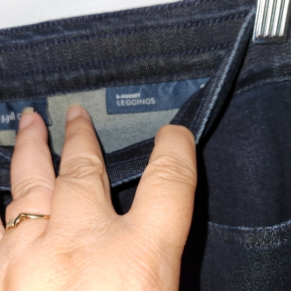 J. JILL 5 Pocket Denim Leggings Indigo sz 12 - Picture 6 of 8
